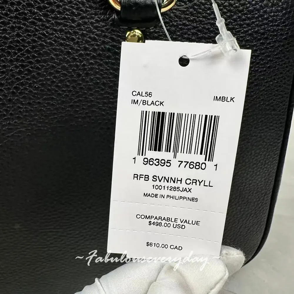 Coach Savannah Carryall Bag Crossbody In Leather/Gold/Black CAL56 NWT - Picture 4 of 7